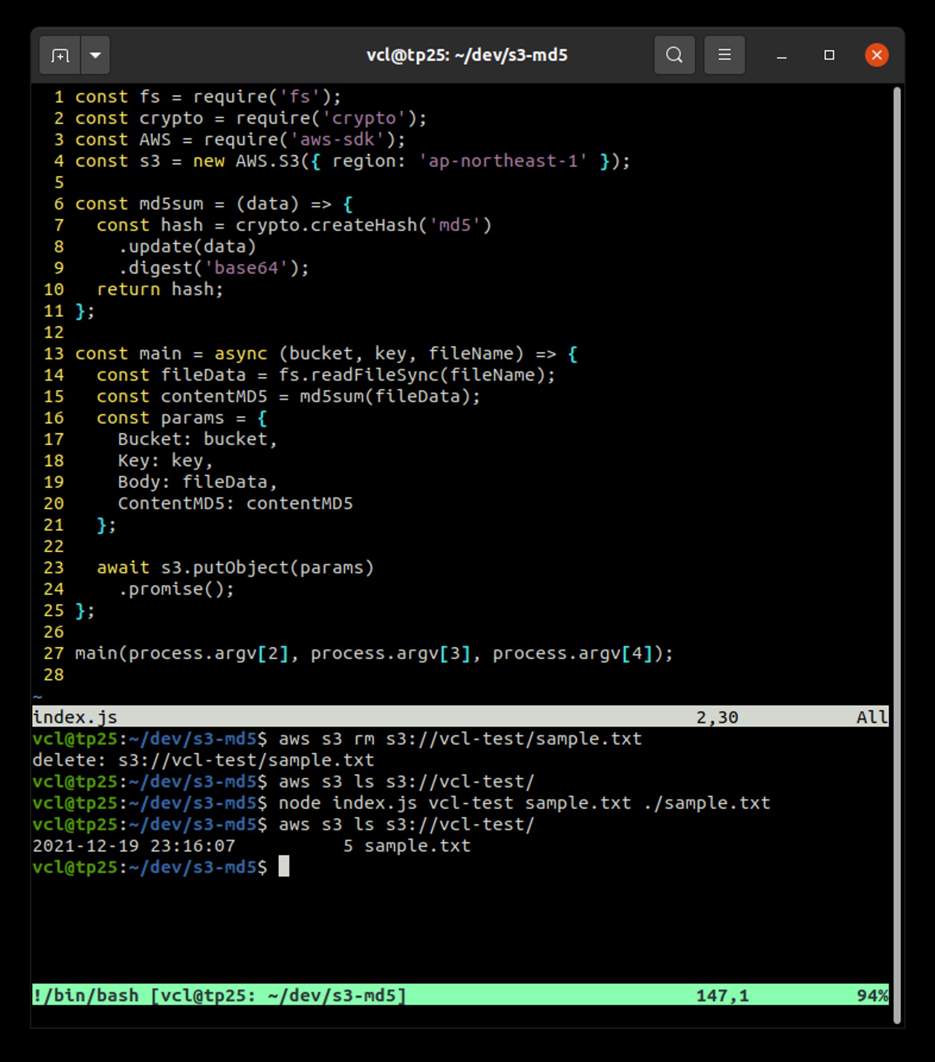 S3のputObjectでデータの整合性を確認する（Node.js編） | Abillyz